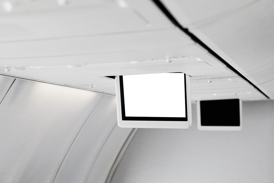 Inside a plane